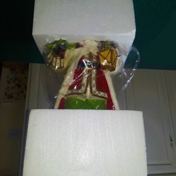 Vintage Cracker Barrel "Season of Peace" Decorative Santa Vase NWT HARD TO FIND - Picture 13 of 16